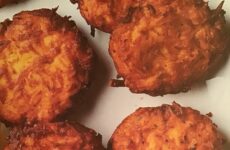 Crispy Yam Pancakes with Spicy Cinnamon Aioli