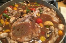 Smothered Center-Cut Pork Chops with Summer Veggies