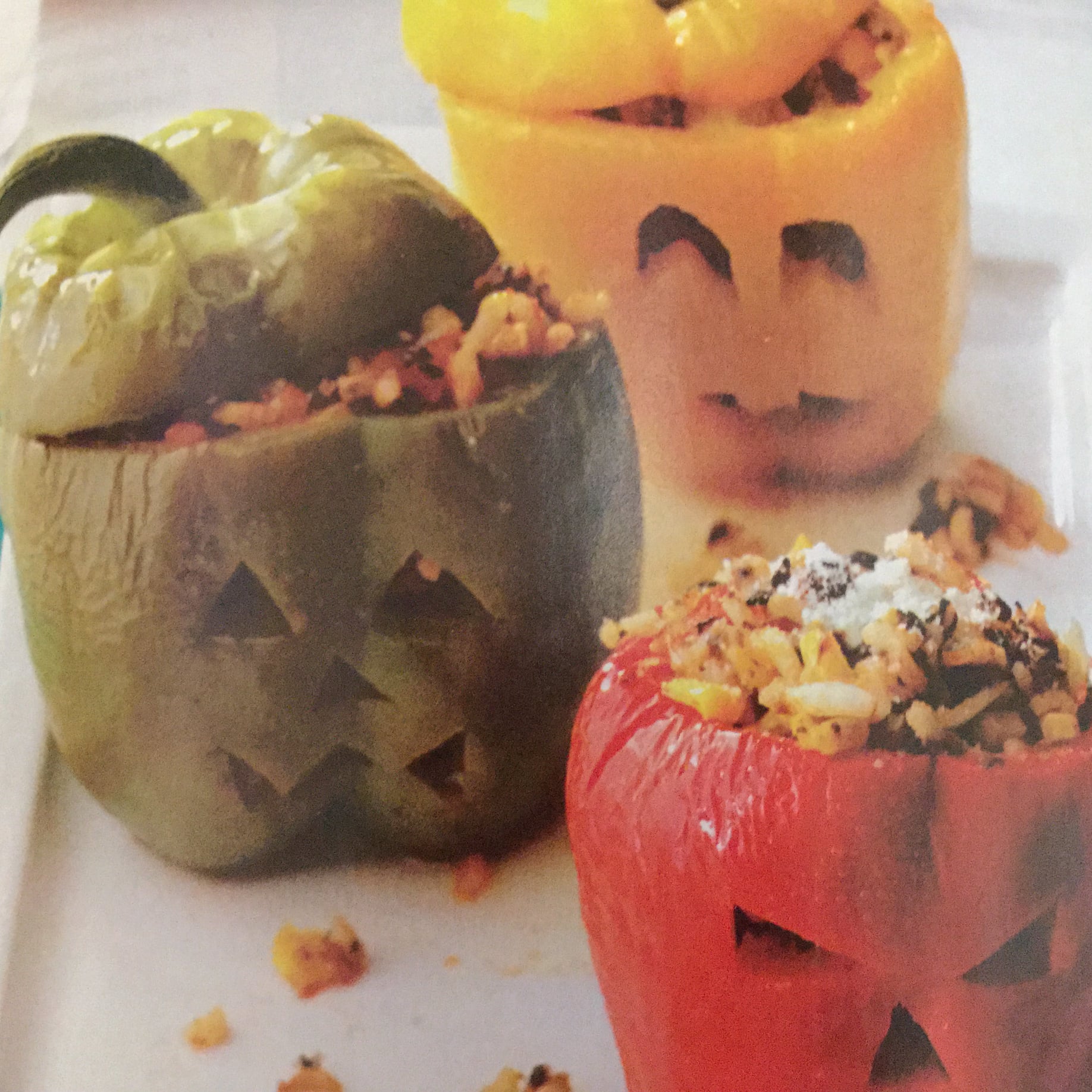 Cute Halloween Stuffed Peppers