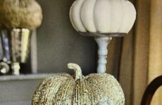 Golden pumpkin table scapes