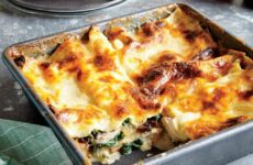 Tasty Chicken, Spinach, Mushroom Lasagna