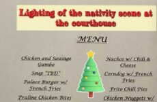 Menu for The Chicory Restaurant on November 27th the day of the Lighting of the Nativity. Come join the fun!