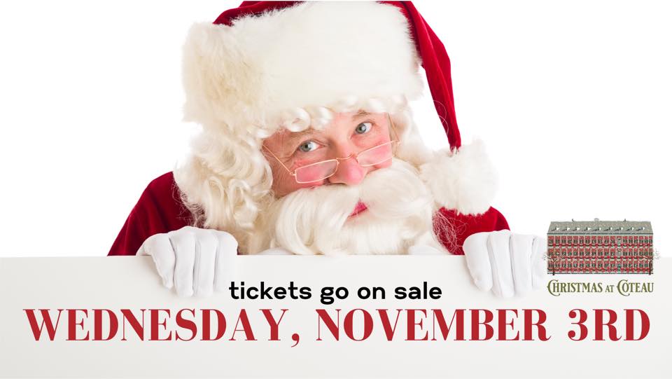 Just 2 more days until Christmas at Coteau tickets go on sale! Geaux