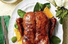 Orange-Bourbon Molasses Glazed Roasted Duck