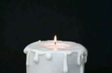 Christmas Candle in white