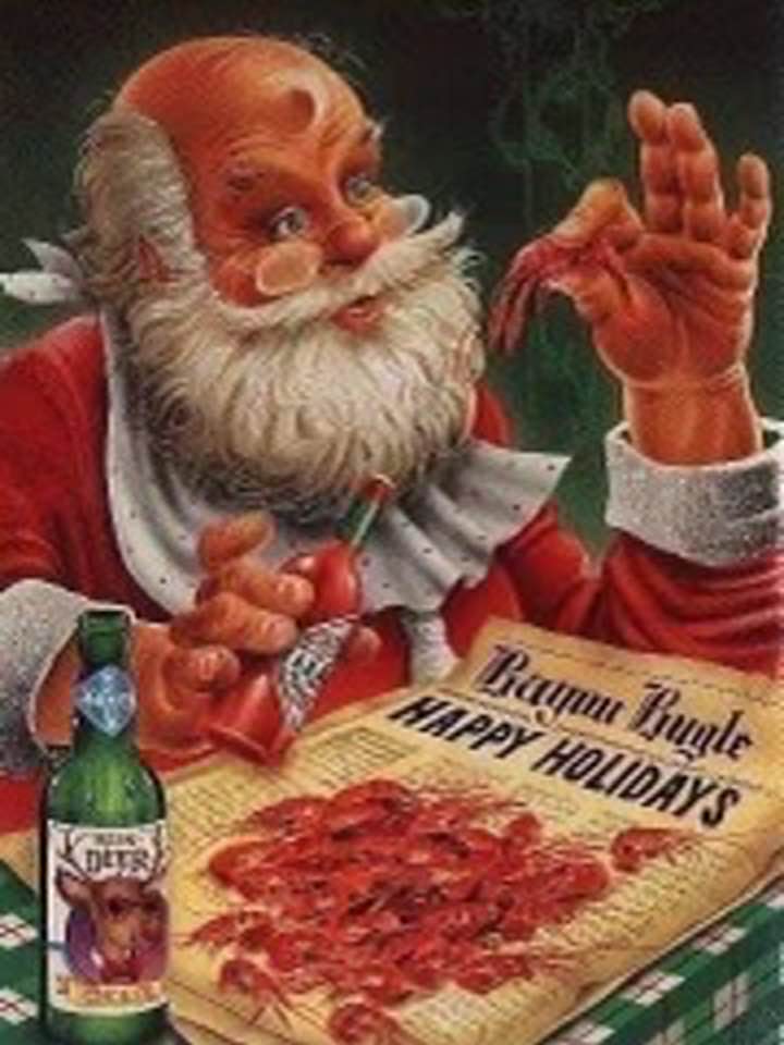 Santa says there is always time for crawfish!