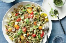 Ultimate Pesto Pasta Salad with Tomatoes and Mozzarella