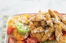 Amazing Fried Okra and Heirloom Tomato Salad