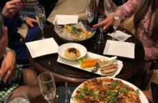 Enjoying some snacks with the family here.