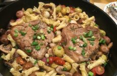Fabulous Pan-Seared Marsala Veal Chops with Veggies and Pasta
