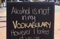 Alcohol is not in my ...
