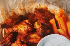 Amazing Air-Fried Buffalo Wings with Bleu Cheese Dip