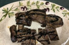 Grilled Flank Steak with Red Onion
