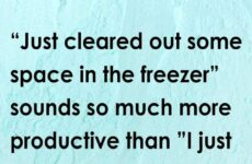 Just cleared out some space in the freezer...