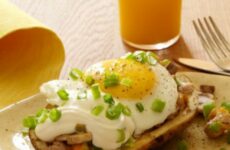 Skillet Hash with Fried Eggs Stuffed into Potato Skins