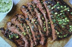 Wonderful Avocado Butter over Grilled Flank Steak