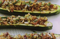 Cheesy and Nutty Stuffed Zucchini Boats