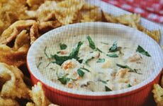 Unbelievable Crawfish Dip with Fried Bow-Tie Pasta