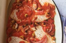 Simmering Fish with Tomatoes and Olives