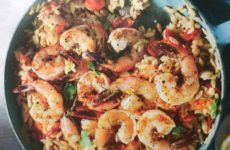 All-in-One Shrimp Orzo Skillet Surprise