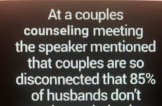 At a couples counseling meeting