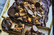 Festive Chocolate Peanut Butter Candy Pie