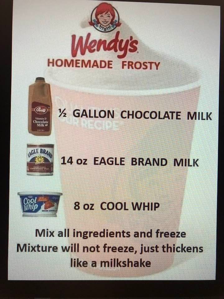 Today’s CHEAT SHEET IDEA is how to make WENDY’S HOMEMADE FROSTY!
