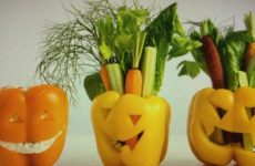 Bell pepper display.