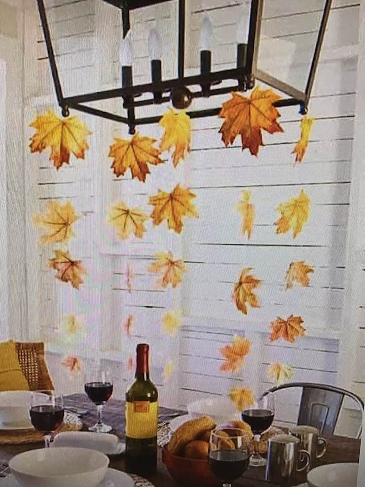 Fall leaves for dining