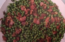 Smokey Lemony Peas and Bacon
