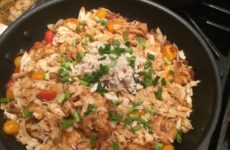 Marvelous Shrimp, Crabmeat, Tomato and Pasta Skillet