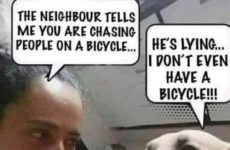 The neighbor tells me