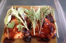 Baked Shrimp Eggplant Stuffed Duck Breasts