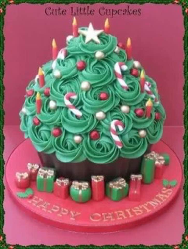 Christmas tree cupcakes!