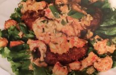 Magnificent Crawfish Remoulade over Fried Green Tomatoes