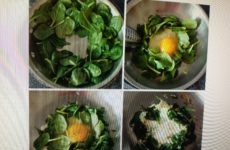Easy Eggs and Spinach Nests