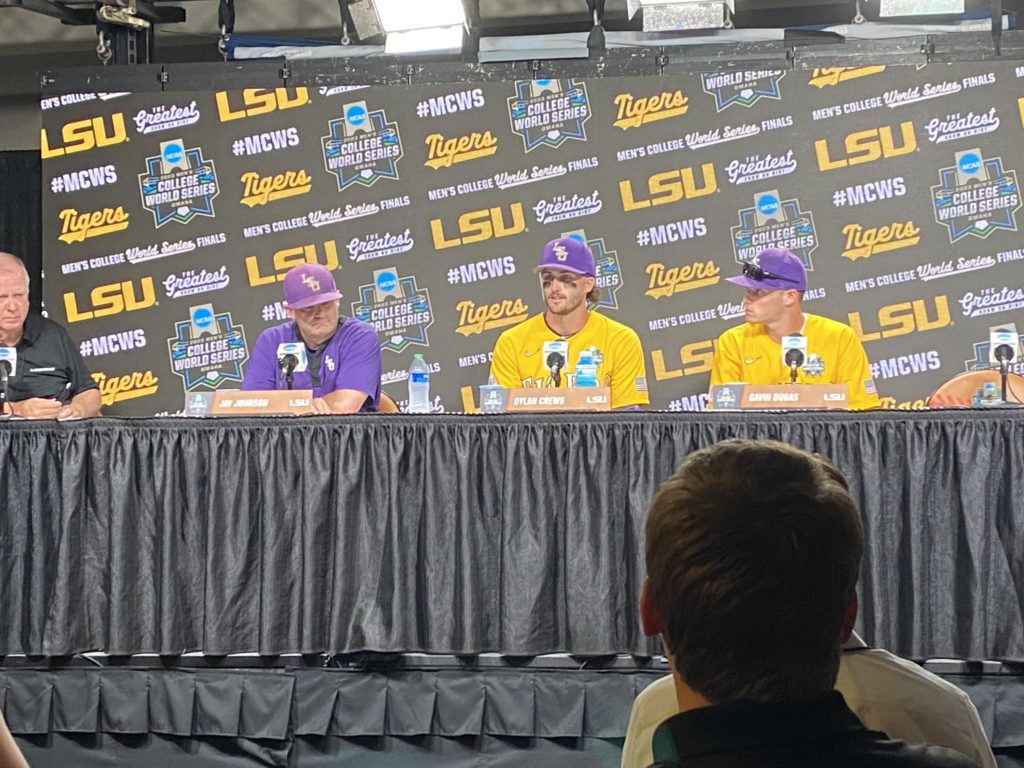 “Everyone in the locker room pretty much forgot about it already.” @LSUbaseball Dylan Crews and Gavin Dugas adamant this game will immediately be flushed and #LSU will be ready Monday.