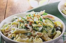 Confetti Chicken and Veggies with Lemony Pasta