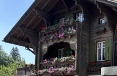 Arrived by coach to town of GSTAAD. Lovely place. Flowers are everywhere