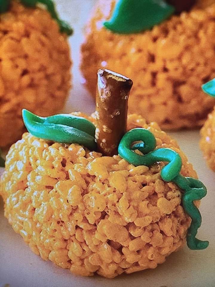 Rice Krispy Treats - Pumpkin style!