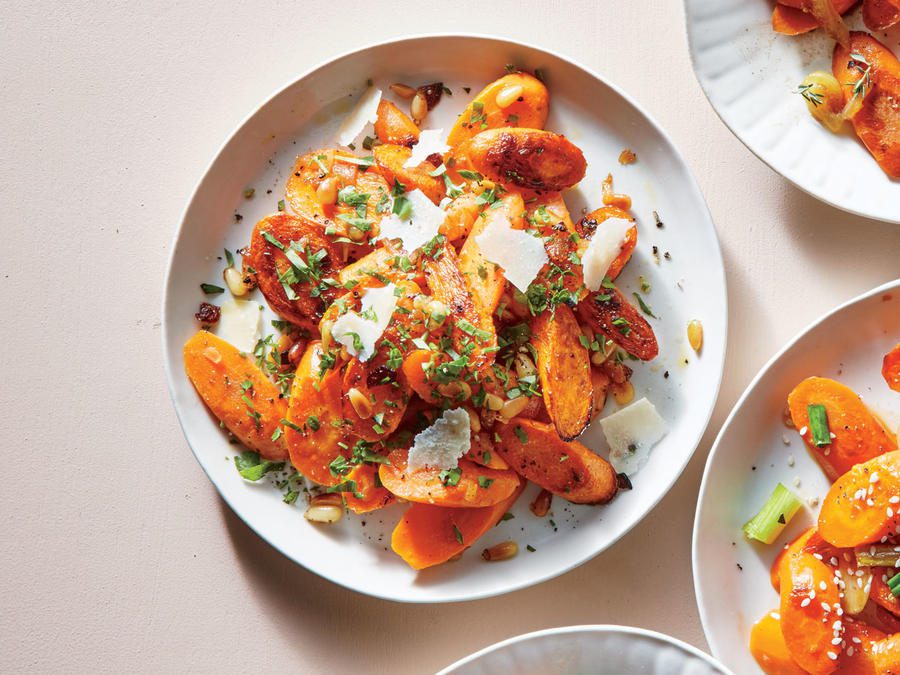 Fancy Parmesan Carrots with Lemon-Parsley Dressing