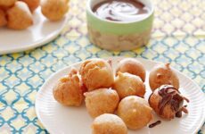 Amazing Peanut Butter Banana Fritters with Drizzled Chocolate