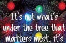 It's not what's under the tree...