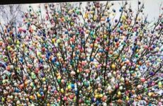 Swap out Mardi Gras beads for colorful Easter Eggs