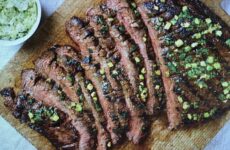 Wonderful Avocado Butter over Grilled Flank Steak