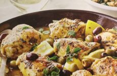 Sophisticated and Easy Lemony-Roasted Chicken Thighs with Olives