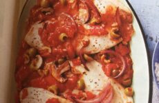 Simmering Fish with Tomatoes and Olives