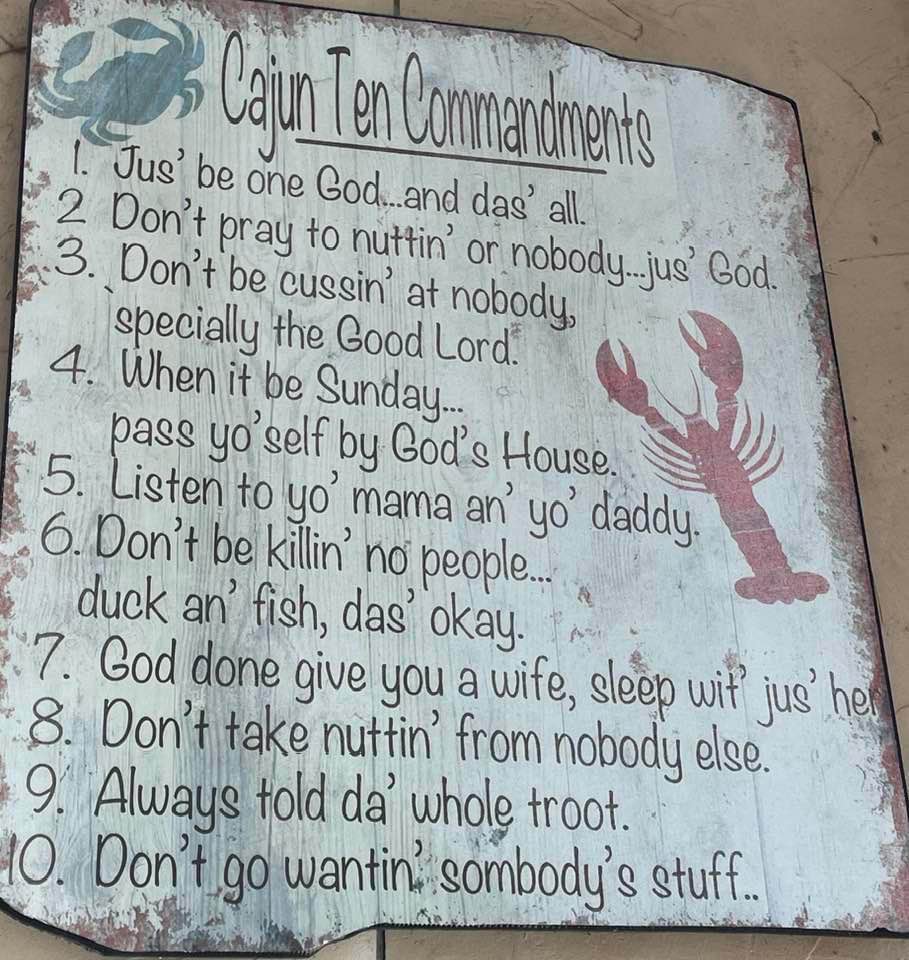 Thinking they can post these Ten Commandments as well. We all need reminders !