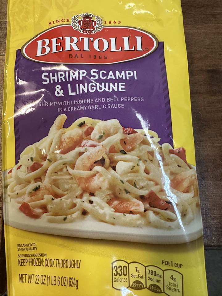 Today’s Product is Bertollii Shrimp Scampi and Linguine!