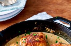 Creamy French Mustard Chicken in a Skillet